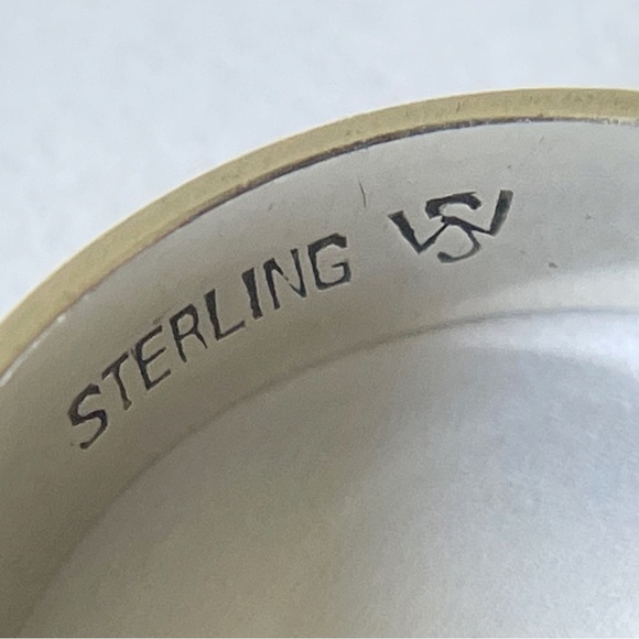 Sterling silver 1940s vintage simple band ring - Picture 7 of 8